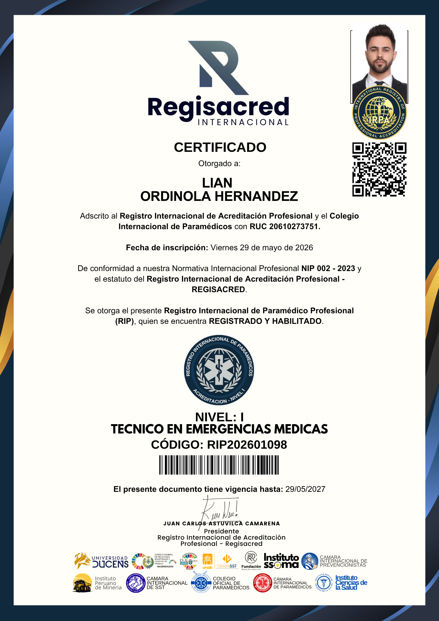Registro Internacional de Paramédicos